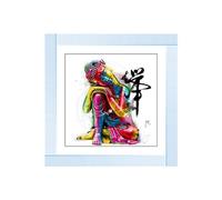 Biznest Buddha Multi Glitter Liquid Wall Art