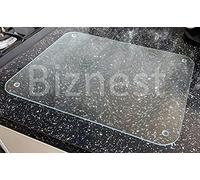 Biznest Clear Glass Kitchen Worktop Saver/Chopping Board - 50 X 40Cm Round Corner