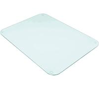 Biznest Clear Tempered Glass Kitchen Worktop Saver/Chopping Board Clear Surface Protector Round Corners - 60 X 40Cm