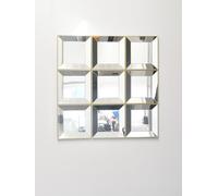 Biznest Contemporary Set Square Mirrors Gold Home Decorative Living Room Bedroom Room Eyecatching Design Best For Gift 25X25Cm (3) (6)