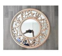 Biznest Copper Effect Horn Style Wall Mirror Antique Baroque
