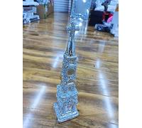 Biznest Crushed Diamond Church Tower Showpiece Silver Shelf Sitter Unique Ornament Statue
