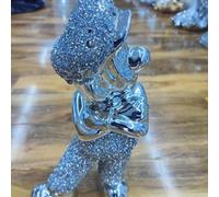Biznest Crushed Diamond Luigi Silver Shelf Sitter Unique Ornament Statue