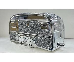 Biznest CRUSHED DIAMOND SILVER CRYSTAL SQUARE GYPSY CARAVAN,EXTRA SPARKLY, BLING, GIFT HOOK