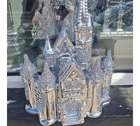 Biznest Crushed Diamond Silver Crystal Stunning Disnyland Paric Ornament, Sparkly Bling