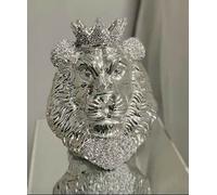 Biznest Crushed Diamond Sparkle Ornament Bling Gift Lion King Face