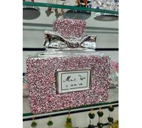 Biznest Crushed Diamond Sparkly Perfume Bottle Ornament Shelf Sitter MD Home Decor Best For Gift Luxury (Pink)