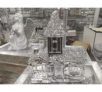Biznest CRUSHED DIAMOND STUNNING, HOUSE HOME SPARKLY ORNAMENT NEW