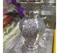 Biznest Crushed Vase Statue Shinning Sparkle Ornament Bling Crushed Diamond Gift Crushed Mirrored Flower Pot