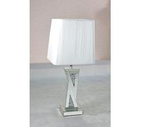Biznest Crystal Diamond Double Triangle Bass Table Lamp Bedside Lamps with Shade, Night Light Modern Home Decoration Living Room, Nightstand, Office