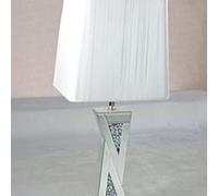 Biznest Crystal Diamond Double Triangle Bass Table Lamp Bedside Lamps With Shade, Night Light Modern Home Decoration