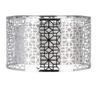 Biznest Cut Out Geometric Shade - Silver Beautiful Bedside & Desk Table Lamp Height: 18Cm, Width: 30Cm