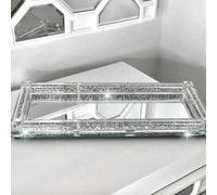 Biznest Diamond Crushed Tray Trimmings Crystal Filler Tray For Tea Coffee Sugar Jars