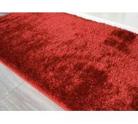 Biznest Extra Large Romany Gypsy Washable Non Slip Sparkly Design Mats Rugs Caravan 160X120Cm (Red Silver)