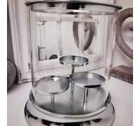 Biznest Framed Glass Set 3 Tea Light Candle Holder Gift Present Home Décor Lovely Display