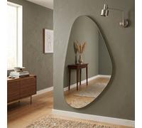 Biznest Frameless Asymmetric Decorating Irregular Beveled Wall Mirror Tear Drop 50X70Cm Mdf Pebble Silver (Design 840) (Biz-309)
