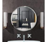 Biznest Frameless Wall Mounted Mirror Home Decor Modern Frame Less Wall Mirror (60X60Cm Round)
