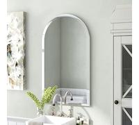 Biznest Frameless Wall Mounted Mirror Home Decor Modern Frame Less Wall Mirror For Bathroom Bedroom Living Room Pick Yours Size (50X70Cm Arched Shape)