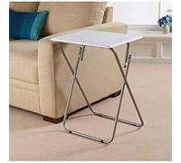 Biznest Fully-Assembled Folding Side Table Room Use - W48 X D38 X H66Cm - White