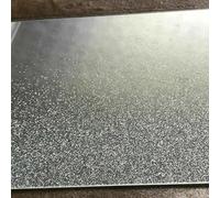 Biznest Gift Set Of 4 Silver Mirrored Glass Glitter Sparkle Drink Food Mats Placemat