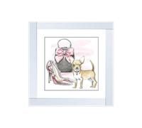 Biznest Glamour Pups I Glitter Liquid Wall Art