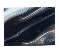 Biznest Glass Clear Surface Kitchen, Office, Or Diy Projects 30X40Cm Worktop Savers (Marble Design Black)