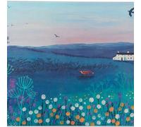 Biznest Glass Worktops Beautiful Clear Glass Surface For Kitchen 30X40Cm High-Quality Worktop Savers (Dusty Meadow)