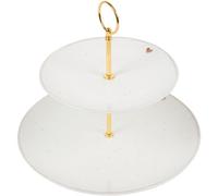 Biznest Gold Heart 2 Tier Cake Stand 23 X 27Cm Elegant Display For Cakes, Desserts, And Special Occasions