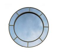 Biznest Gold Round Shape Window Style Wall Mirror Simply Stylish