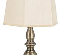 Biznest Harvard Table Lamp Antique Style Gold Base & Cream Satin Effect Lampshade Ideal For Living Rooms And Bedrooms