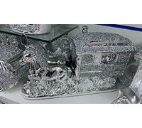 Biznest HORSE WITH WAGON GYPSY CRUSHED DIAMOND CARRIAGEORNAMENT SHELFSITTER BLING