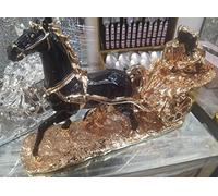 Biznest Italian Style Horse Carriage Gold Black Wedding Ornament Romany Gypsy