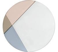 Biznest Large 60Cm Round Multi Colour Wall Mounted Mirror Frame Less Mirror Bathroom Living Room New Simple And Stylish Design