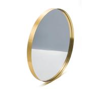 Biznest Large 80Cm Large Round Gold Deep Aluminium Frame Wall Mounted Mirror Bathroom Living Room