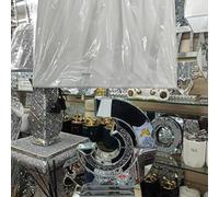 Biznest Large Bling Crushed Diamond Table Lamp With White Shade Ceramic Mirrored Base Sparkling Bedside Home Decor (C Base)