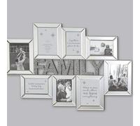 Biznest Large Hanging Family Photos Picture Frame Collage Wall Art Home Decor Gift Present (Silver)