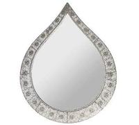 Biznest Large Silver Tear Drop Decor Mirror - A Finest Piece Of Art For Your Home Decoration 80X65Cm