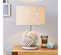 Biznest Lina Rope Table Lamp Beautiful Bedside & Desk Table Lamp H 36Cm X D 25Cm X W 25Cm