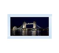 Biznest London Bridge At Night Glitter Liquid Wall Art