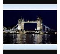 Biznest London Bridge At Night Picture Liquid 3D Wall Decor Glitter Wall Art Mirrored Frame 85X45Cm B-Cy005