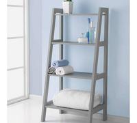 Biznest Maine Ladder Shelf Bathroom Storage Unit Stylish Design Great Home Interior (Grey)