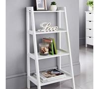 Biznest Maine Ladder Shelf Bathroom Storage Unit Stylish Design Great Home Interior (White)