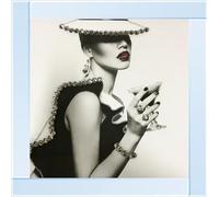 Biznest MILAN Picture Liquid 3D Wall Decor Glitter Wall Art Mirrored Frame Home Decoration Bedroom Living Room 55x55cm B-09