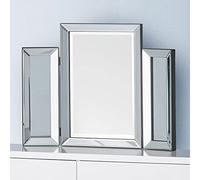 Biznest Mirror, Soprano Art Deco Wood Glass Folding Dressing Table 50Cm X 65Cm X 2.5Cm