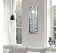 Biznest Mirrored Crushed Crystal Diamond Mantel Clock, Wall Hanging Decor Clock Rectangle Shape