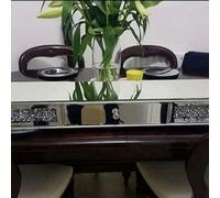 Biznest Mirrored Diamond Crush Floating Wall Shelf Crystal Modern 80X20 Sparkly Bling