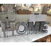 Biznest Mirrored Diamond Large Home Letters Crushed Crystal Mirror Diamond Wall Art,Gift Ready Box