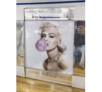 Biznest MODERN LIQUID GLITTER WALL ART WITH MIRRORED EDGES 50X50CM (MARILYN MONROE)