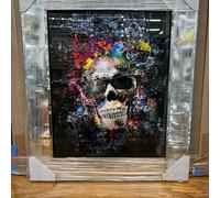 Biznest Modern Liquid Glitter Wall Art With Mirrored Edges Extra Large Size 55X55Cm (Biz1045)