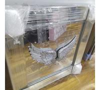 Biznest Modern Liquid Glitter Wall Art With Mirrored Edges Extra Large Size 55X55Cm (Biz1047)